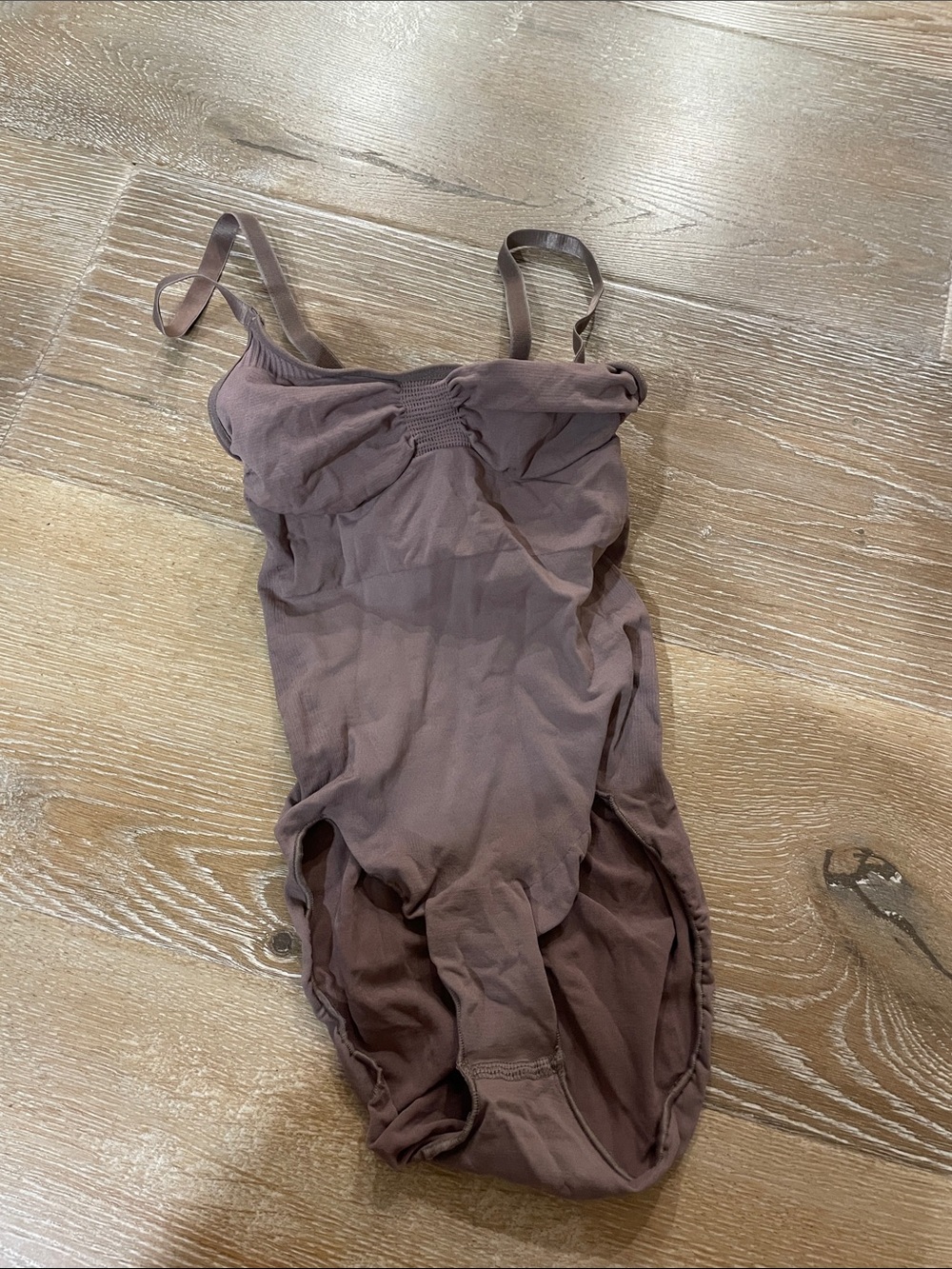SKIMS Seamless One-Piece Bodysuit in Taupe Brown